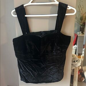 Black Velvet Sleeveless Top
